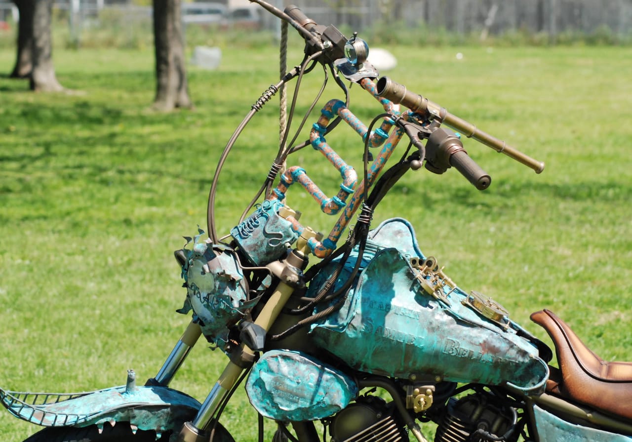 BLACK SAM - One-of-a-Kind Custom Chopper Handcrafted Copper